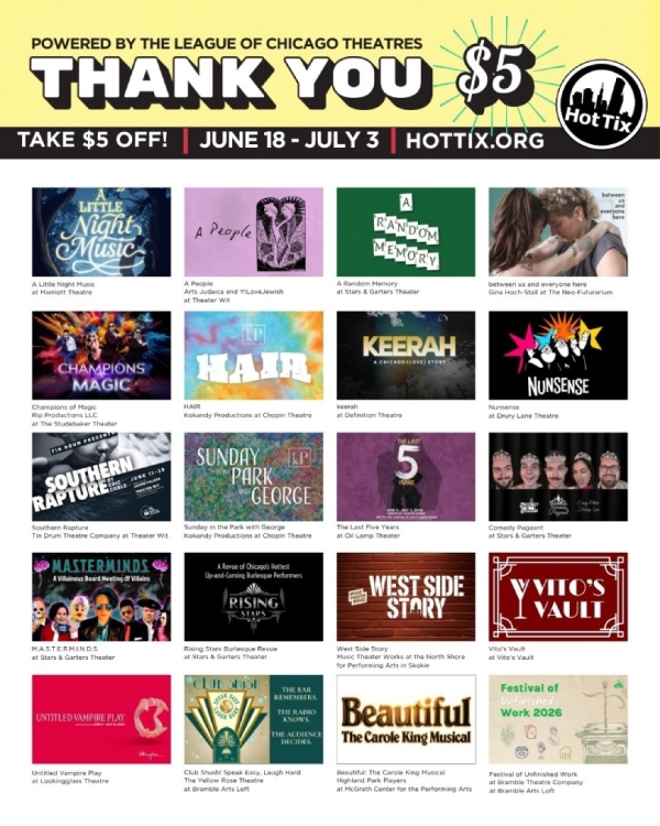 League of Chicago Theatres welcomes Summer with the return of "Thank You 5," Juneteenth and Pride Month