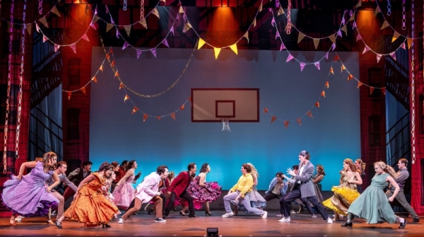 Members of the cast in WEST SIDE STORY from Music Theater Works, now playing through August 30 in the George Van Dusen Theatre at the North Shore Center for the Performing Arts in Skokie.