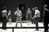 Alex Esola (from left), Catherine Combs, Frederick Weller, Danny Binstock, Andrus Nichols, Howard W. Overshown, Thomas Jay Ryan and Dave Register in the Young Vic production of "A View From the Bridge."