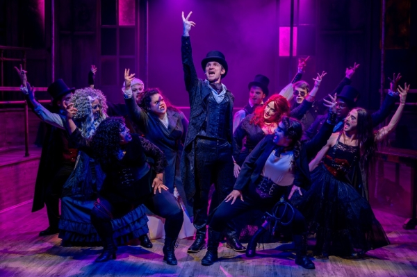 (center) David Moreland and the cast of Kokandy Productions’ production of Jekyll &amp; Hyde.