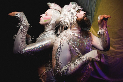 (L to R) Leah Urzendowski, Anthony Courser in The? Unicorn? Hour?