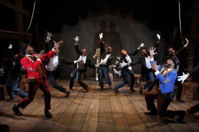 The cast of Porchlight Music Theatre’s The Scottsboro Boys
