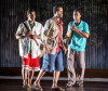 Breon Arzell (Zaza Workolo), Allen Gilmore (John Workolo) and Daniel Kyri (Shedrick Yarkpai) in the world premiere of Charles Smith’s Objects in the Mirror, directed by Chuck Smith at Goodman Theatre