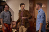 Nicholas Bailey (Kevlar), Boyd Harris (Henry) and Shane Kenyon (Laurie) in Cole Theatre’s THE BACHELORS directed by Erica Weiss.